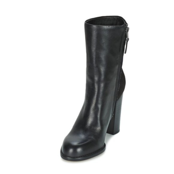 Sam Edelman Reyes Black Leather Suede Women's Boot - Picture 2 of 5